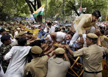 AAP supporters protest