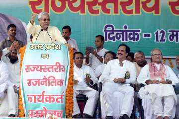 Nitish Kumar in Varanasi