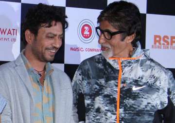 Irrfan Khan with Amitabh Bachchan