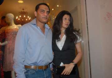 Mohammad Azharuddin with Sangeeta Bijlani 