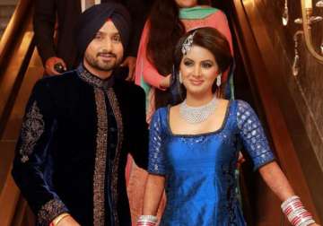 Harbhajan Singh with wife Geeta Basra