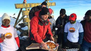 Highest altitude pizza delivery on land