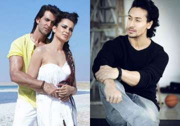 Hrithik Roshan with Kangana Ranaut, Tiger Shroff