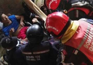 Manuel Vasquez was pulled out  by a team of Venezuelan rescuers 