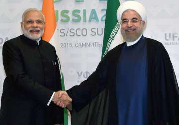 Narendra Modi and Hassan Rouhani