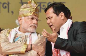 PM Modi with Sonowal