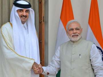 Narendra Modi and Emir of Qatar