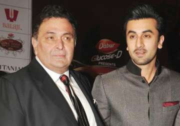 Rishi Kapoor with son Ranbir