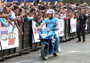 Salman Khan at bike stunt event