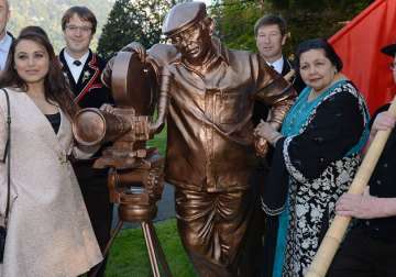 Yash Chopra's statue in Switzerland