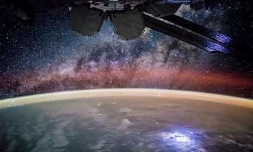 Earth and stars as seen from the International Space Station