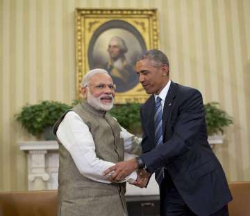 PM Narendra Modi and President Obama at White House