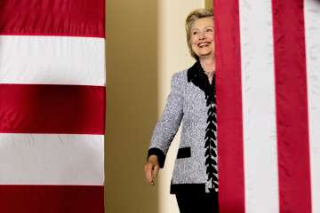 Democratic Party nominee Hillary Clinton