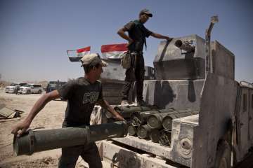 Iraqi counterterrorism forces in Fallujah