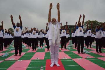 PM Modi at Yoga Day event in Chandigarh