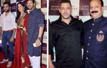 Katrina with Kabir Khan and Salman with Baba Siddiqui