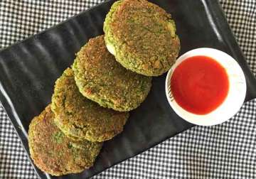 Spinach and oats cutlet