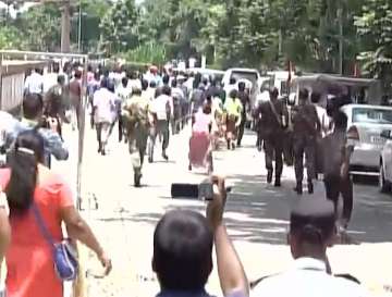 Farmers protested in presence of Petroleum Minister Dharmendra Pradhan 