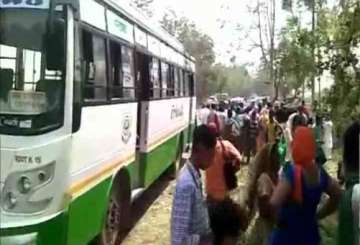  Blast in a private bus in Haryana