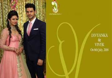 Divyanka Tripathi with Vivek Dahiya, their wedding card