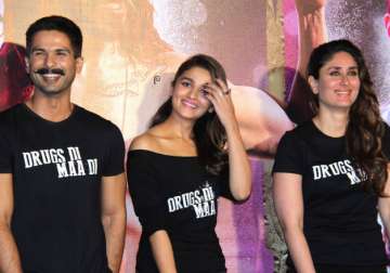 Shahid Kapoor with Alia Bhatt and Kareena Kapoor Khan