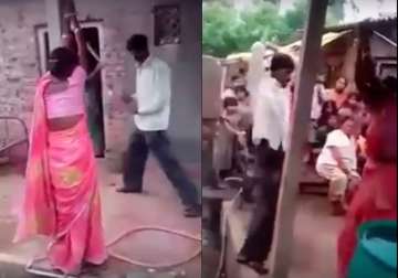Man ties wife to pillar, beats her brutally in full public view 