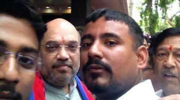 Manas Deka with Amit Shah