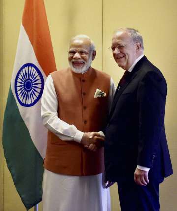 PM Modi With Schneider-Ammann