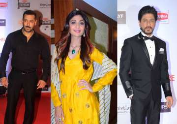 Salman Khan, Shilpa Shetty, Shah Rukh Khan