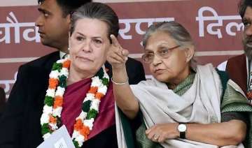 File photo of Sheila Dikshit with Congress president Sonia Gandhi