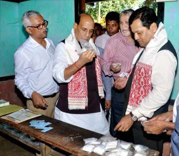 Rajnath Singh with Assam CM Sarbananda Sonowal