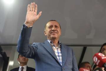 Turkish President Recep Tayyip Erdogan in Istanbul on July 16, 2016