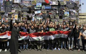 Iraqis protest against ISIS