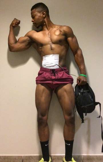 Bodybuilder who carries his heart in a bag