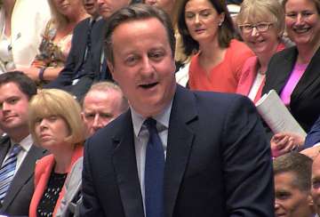 British PM David Cameron during his final session of prime minister's questions