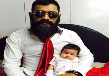 Dhoni with Ziva