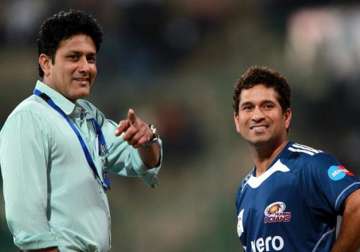 Anil Kumble and Sachin Tendulkar