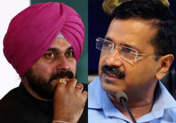 Navjot Singh Sidhu and Arvind Kejriwal