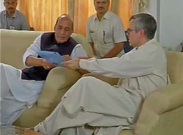 Omar Abdullah with Rajnath Singh