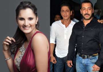 Sania Mirza, Shah Rukh Khan with Salman Khan