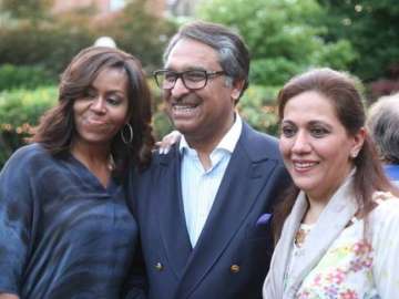 Pakistani ambassador to the United States Jalil Abbas Jilani with Michelle Obama