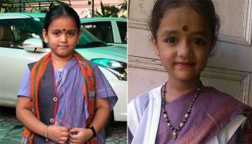 School Kids dressed as Sushma Swaraj- India TV