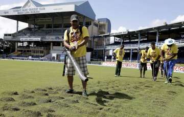 Play abandoned due to Wet outfield, Inadequate drainage system