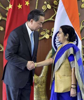 Sushma Swaraj with her Chinese counterpart Wang Yi | India TV