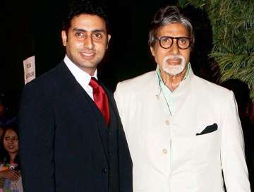 Amitabh Bachchan with son Abhishek