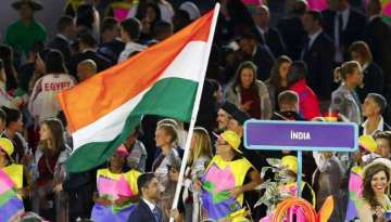 Abhinav Bindra leads India in parade