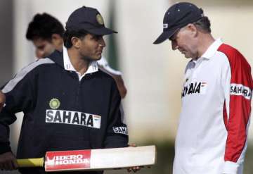 File photo of Greg Chappell with Sourav Ganguly