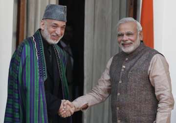 Hamid Karzai and Narendra Modi