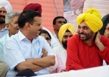 Kejriwal with Bhagwant Mann