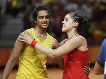 PV Sindhu and Carolina Marin